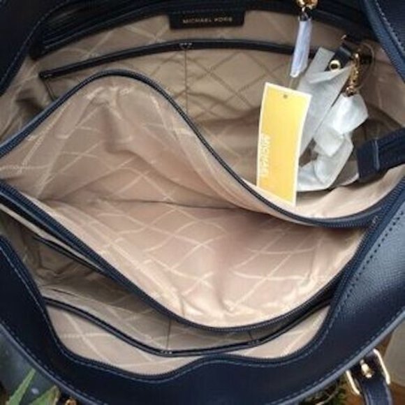 Michael Kors Womens Large Navy Blue Tote NWT - Picture 7 of 8